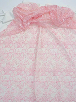 Tissu en tulle brodé 100% polyester, dentelle florale teinte pour robe de mariée, sac, chaussures