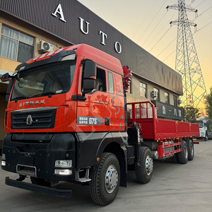 Sitrak 8*4 G7S 540 ch, norme d'émission Euro VI, équipé d'une grue à flèche de 15 tonnes et d'un caisson de chargement. - Product Image 2