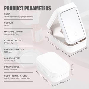 Tùy Chỉnh Nhãn Mỹ Phẩm Gương Trường Hợp <span class=keywords><strong>LED</strong></span> Trang Điểm Gương Lưu Trữ Trường Hợp Cho Trang Điểm Bàn Chải Mỹ Phẩm Công Cụ - Product Image 6