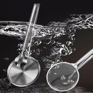 Cuillère-filtre en acier inoxydable pour aliments, ustensile durable pour égoutter l'huile, cuillère à frire en métal pour la cuisine - Product Image 3