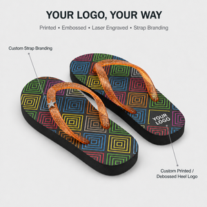 Sandales <span class=keywords><strong>de</strong></span> <span class=keywords><strong>plage</strong></span> d'été personnalisées OEM/ODM avec imprimé géométrique, sangle en PVC scintillante, vente en gros - Product Image 3