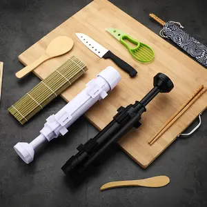 대나무 젓가락 아보카도 슬라이서 패들 스프레더 초밥 도구 기계 롤 매트 Bazooka Empaques Para Sushi Maker Making Kit Set