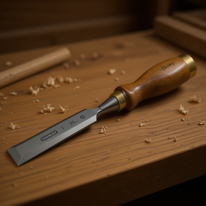 Cincel de punta recta Stanley DIY de 25 mm para trabajar la madera con mango de madera - Product Image 3