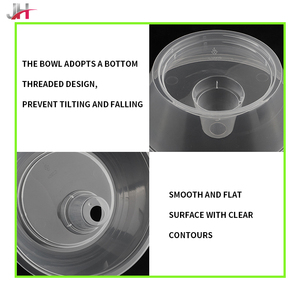 Bicchiere in <span class=keywords><strong>Plastica</strong></span> Trasparente per Asporto con <span class=keywords><strong>Vassoio</strong></span> Superiore per Snack, Dessert e Frutta, 2 in 1 Porta Bevande e Snack - Product Image 4