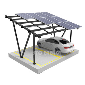 Structure de carport solaire en aluminium 10KW 50KW pour panneaux photovoltaïques, kit de montage de carport solaire, offre spéciale Mexique - Product Image 1