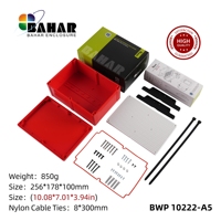 Boîtier de jonction étanche IP68 en ABS BWP 10222-A, boîtier électronique en plastique à montage mural pour extérieur