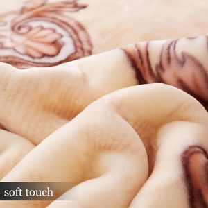 Trend Korean Fleece Raschel <b>Blanket</b> King Size 200x240 4.5kg Double Ply Soft Heavy Warm Mink <b>Thick</b> Eco-Friendly Floral Four - Product Image 4
