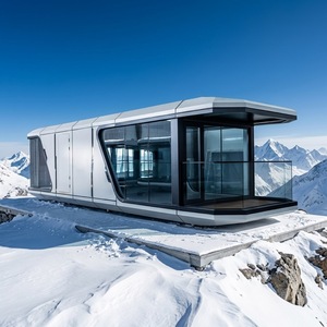 Maison capsule panoramique à 2 chambres, maison préfabriquée modulaire moderne pour complexe balnéaire - Product Image 2