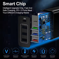 Chargeur mural USB C Cantell 12W A+C, bloc de charge rapide, chargeur USB C, adaptateur secteur USB C