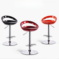 Chaise de bar en métal réglable et pivotante avec dossier, tabouret haut pour usage domestique, salle à manger ou caisse