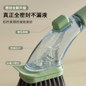 Dropshipping Shopify Uso doméstico Cocina Potcleaning Herramienta mágica, Cepillo para ollas a prueba de salpicaduras Cepillo de cocina para dormitorio Cepillo integrado - Product Image 6