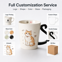 Taza de gres OEM con esmalte mate salpicado, logo en relieve, a prueba de fugas, apta para lavavajillas, estilo bohemio, venta al por menor de fábrica/boutique, café