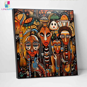 Pintura de arte de la cultura Nubia UNIART, obra de arte de estilo africano sin marco, impresión en lienzo, arte de pared para decoración del hogar - Product Image 1