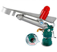 Pistolet d'irrigation agricole PY40 2 pouces, entraînement par engrenages 360°, haute pression, métal, longue portée, rotation à 360 degrés, utilisation agricole