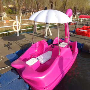 Bateau à pédales électrique Flamant Rose en plastique LLDPE épaissi, prix d'usine, pour 4 personnes, bateau de loisirs nautique - Product Image 4
