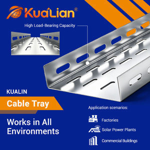 KUALIAN Op Maat Gemaakte Geperforeerde Kabelgoot Zware Staal Kabelmanagement Tray 100/200/300mm Fabrikant - Product Image 2