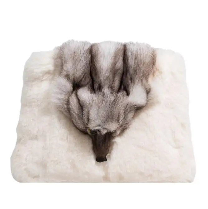 2023 Trends Winter Luxury Lady Fuzzy Fake Fox Fur Envelope Shoulder Bag Fashion Animal Shape Plush Clutch Purse