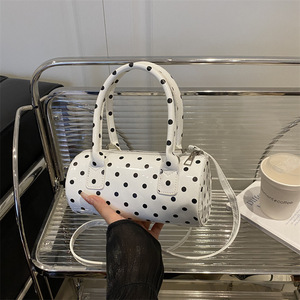 Bolsa de Poás Feminina 2025 Nova Retro Francesa Estilo Mensageiro Exquisita e Portátil Redonda - Product Image 1