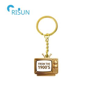 Sur mesure personnalisé rétro Vintage 1900's Style ancien modèle de Test télévision <span class=keywords><strong>TV</strong></span> Llavero porte-clés anneau porte-clés <span class=keywords><strong>TV</strong></span> personnalisé porte-clés - Product Image 3
