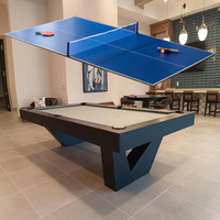Table de billard et de ping-pong en bois massif de style chinois pour usage domestique ou commercial en Chine