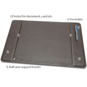 <b>Large</b> Leather Desk Pad with Gaming Mouse <b>Mat</b> Office Organizer Ped Cover for Desktop Set Use - Product Image 2