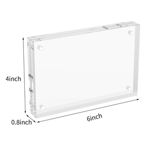 Custom Sized <b>Double</b>-Sided Clear Acrylic UV Printed Magnetic <b>Photo</b> <b>Frame</b> with Wall Mount for Desktop Display for Construction - Product Image 2