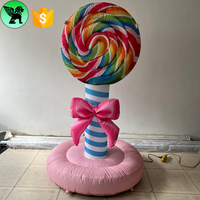 Copie de sucette gonflable de décoration d'événements de 2m, sucette gonflable de bonbon d'éclairage personnalisé pour la publicité de Festival A10214