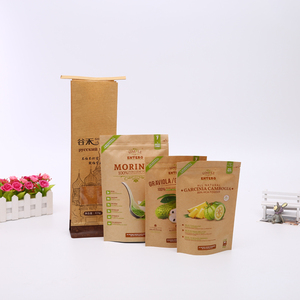 Sacs alimentaires kraft personnalisés et écologiques, scellables, avec impression numérique, pour le stockage de pâtisseries artisanales et les présentoirs de vente au détail d'épicerie - Product Image 1