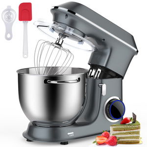 Batteur sur socle Amazon 5L avec bol en acier inoxydable, mixeur électrique de cuisine avec fouet pour la pâtisserie et le mélange de pâtes - Product Image 1