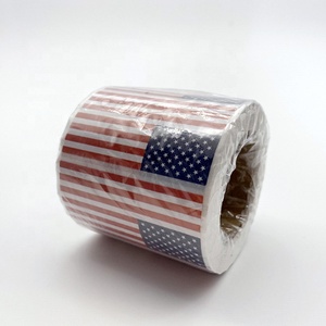 ZM217 Custom Plastic Round American Logo Label Stickers/Waterproof Adhesive PVC Garment Stickers Logo