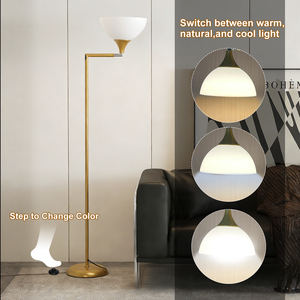 360 Adjustable Modern LED Office Floor <b>Lamp</b> <b>Remote</b> <b>Controlled</b> Dimmable Light Sturdy Lampshade Bulb Replaceable Firm Base - Product Image 2