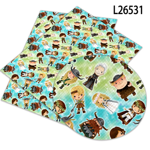 Gulungan kulit pola kartun untuk gulungan pita untuk bahan buatan tangan kerajinan dicetak silang kulit imitasi 30x136CM - Product Image 2