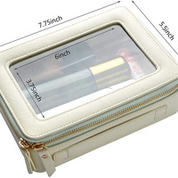 Étuis à cosmétiques en cuir PVC transparent de luxe, sac de maquillage, de beauté, prenant en charge le LOGO personnalisé pour les femmes, livraison gratuite