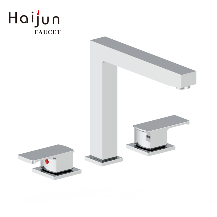 Haijun Diffusion Large Jet Pluie Double Poignée Thermostatique Salle De Bains Bassin Robinet Mitigeur Robinet