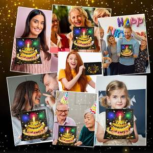 Cartes d'anniversaire pop-up avec lumière LED et musique, avec bougie qui s'éteint, ballons 3D chantant Joyeux Anniversaire, cadeau de remise de diplôme en papier - Product Image 6