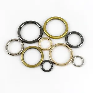 Meetee BF318 15-50mm Circle O Rings Luggage Hardware Accessories Seamless Bag Connection Loop Round Buckle Metal O Rings