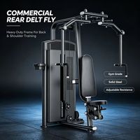Machine commerciale de musculation pour dorsaux, délicates et triceps, avec siège réglable, pile de poids sélectionnable 80 kg, en acier inoxydable