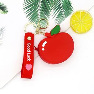 Girly Keychain Cute Fruit Wallet <b>Key</b> <b>Ring</b> Small Silicone Bags <b>Custom</b> Cartoon Kids Coin Purse <b>Key</b> Chains Silicone Keychain Wallet - Product Image 5