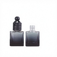 En stock 10ml Carré Dégradé Noir Flacon de Parfum Voiture Diffuseur d'Aromes Flacon Vide