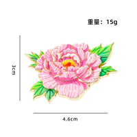 Broches en métal personnalisées, épingles en émail floral, broches botaniques, badges de revers, épingles en émail souple et dur, motifs pivoine, marguerite, tournesol, iris, hortensia, rose