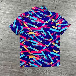 เสื้อโปโลผู้ชายผ้าโพลีเอสเตอร์ยืดพิมพ์ลายโลโก้ตามสั่ง ดีไซน์สตรีทแวร์สุดหรู แห้งเร็ว เหมาะสำหรับเล่นกอล์ฟ - Product Image 3