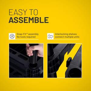 Estantería de Almacenamiento de Plástico Resistente de 5 Niveles, Estante Modular para Organización en Interiores/Exteriores - Product Image 3