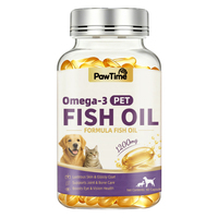 Capsules d'huile de poisson Oméga 3 pour animaux de compagnie 1200mg DHA EPA – Complément pour la santé de la peau, du pelage, des articulations et des yeux pour chiens et chats – Vente en gros OEM ODM