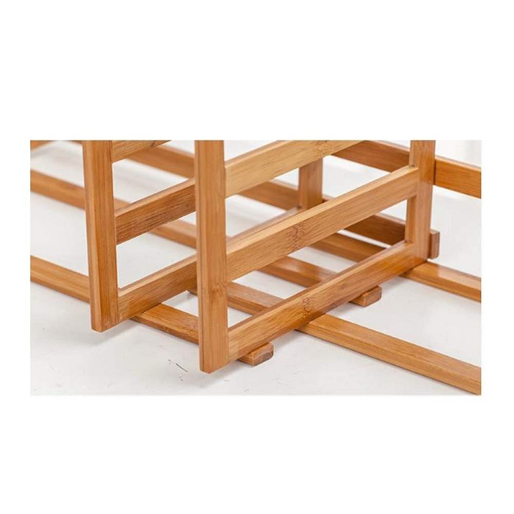 Natural bamboo file organizers book frame with extendable storage multifunction book stand for office and home