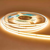 Lampu LED Strip COB 8mm Fleksibel PCB Kontrol Sentuh IP33 Dapat Diredupkan Saklar ON/OFF Daya USB 5V CRI Tinggi 90 Dapat Dipotong Dekorasi Rumah