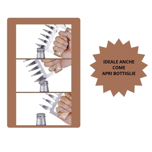 Set di 2 artigli per carne in acciaio inossidabile con 6 punte per barbecue e girarrosto - Product Image 4