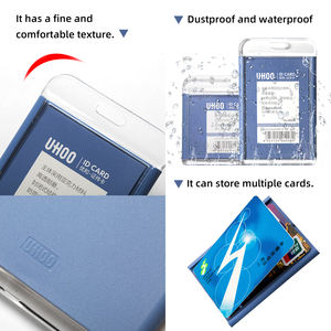 उहोओ 6027 उच्च गुणवत्ता वाले ऐक्रेलिक क्षैतिज प्लास्टिक आईडी कार्ड धारक वाटरप्रूफ नाम बैज व्यवसाय कार्ड धारक वाटरप्रूफ नाम बैज व्यवसाय कार्ड धारक - Product Image 5