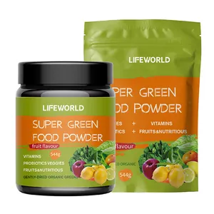 Lifeworld suplemen vegan superfood Hijau buah dan sayuran harian hijau organik campuran makanan super makanan super