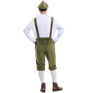 BAIGE vrac Oktoberfest Costumes pour hommes adulte allemand bière Festival Cosplay bavarois Lederhosen chapeau haut ensemble <span class=keywords><strong>tenue</strong></span> traditionnelle - Product Image 3