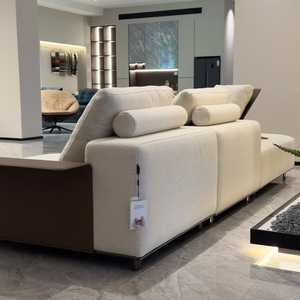 İtalyan tarzı büyük düz oturma odası kanepe ışık lüks uzanmış döşemeli ince keten modeli odası modülü kombinasyonu - Product Image 3
